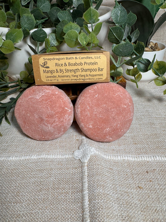 Rice & Boabob Protein Mango & B5 Strength Shampoo Bar