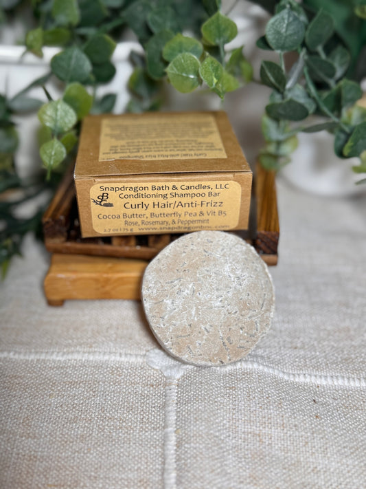 Conditioning Shampoo Bar Cocoa Butter, Butterfly Pea & Vit B5 rose, Rosemary & Peppermint